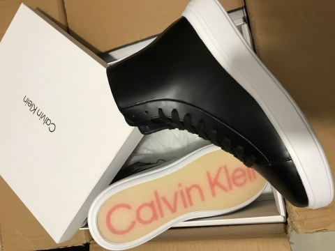 Buty męskie Calvin Klein wysokie sneakersy / trzewiki skórzane Buty męskie Calvin Klein wysokie sneakersy / trzewiki skórzane