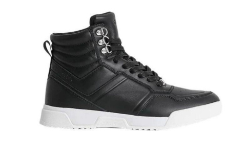 Calvin Klein wysokie sneakersy skórzane czarne Calvin Klein wysokie sneakersy skórzane czarne
